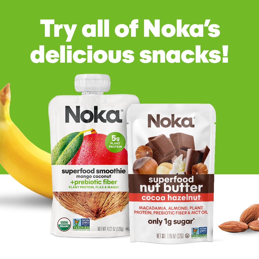 Noka Superfood Fruit Smoothie Pouches, Super Berry with Immune Support, Healthy Snacks with Flax Seed, Elderberry and Plant Protein, Vegan and Gluten Free, Organic Squeeze Pouch, 4.22 oz, 6 Count - Image 7